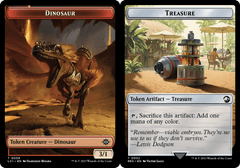 Dinosaur (0009) // Treasure (0002) Double-Sided Token - Foil